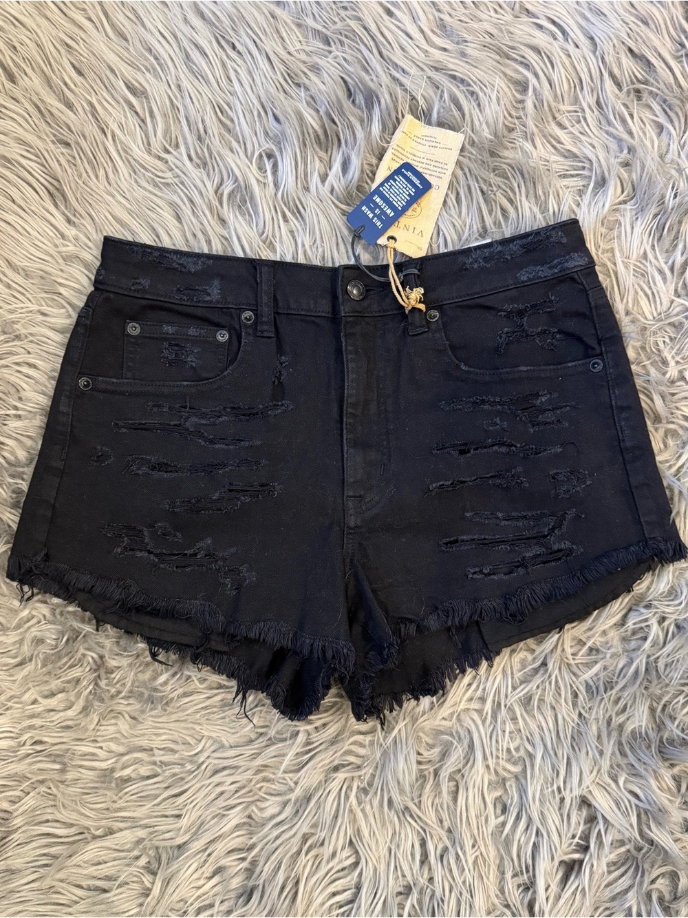 American Eagle Outfitters Vintage Hi-Rise Festival  Distressed Jean Shorts